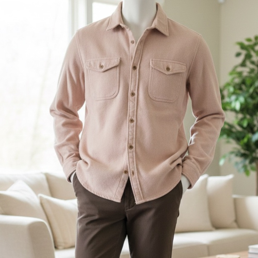 Outerknown Light Pink Button Down Shirt